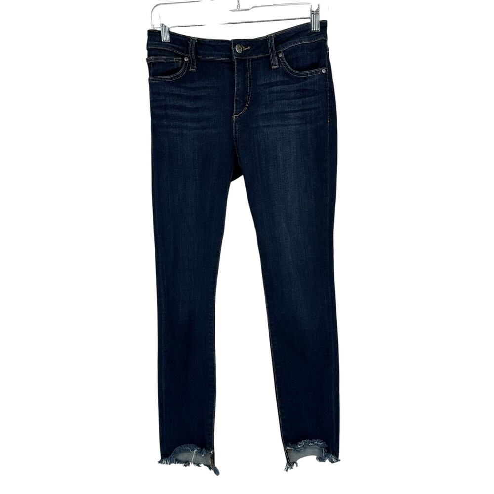 Joe's Jeans Dark Wash Raw Hem Stretch Skinny Jeans Sz 28